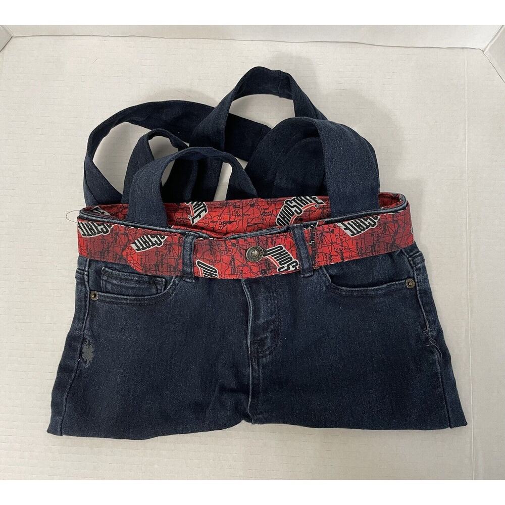 Handmade Lucky Brand Blue Jean Purse Bag with Ohio State University Belt